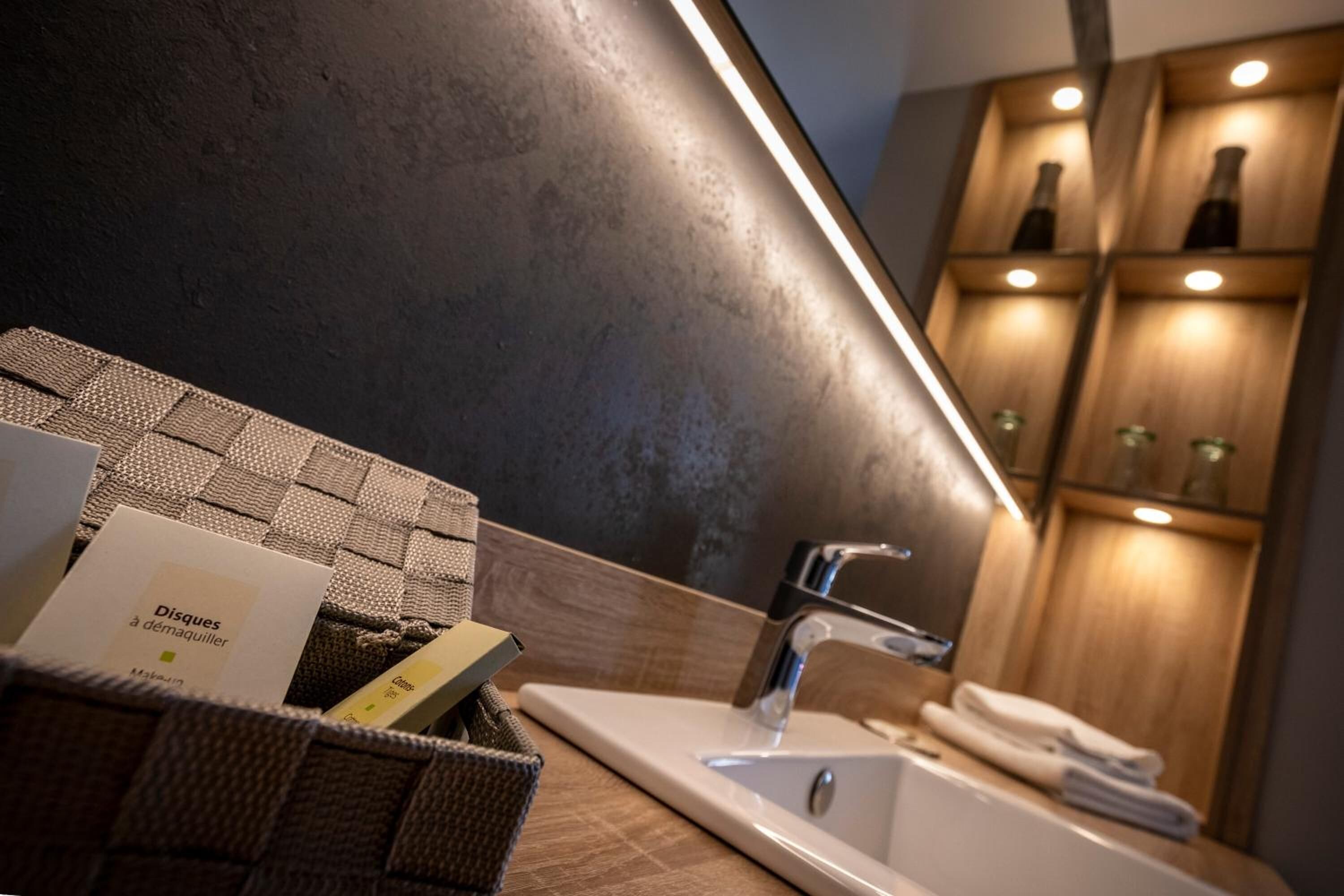 free toiletries, hair dryer, towels