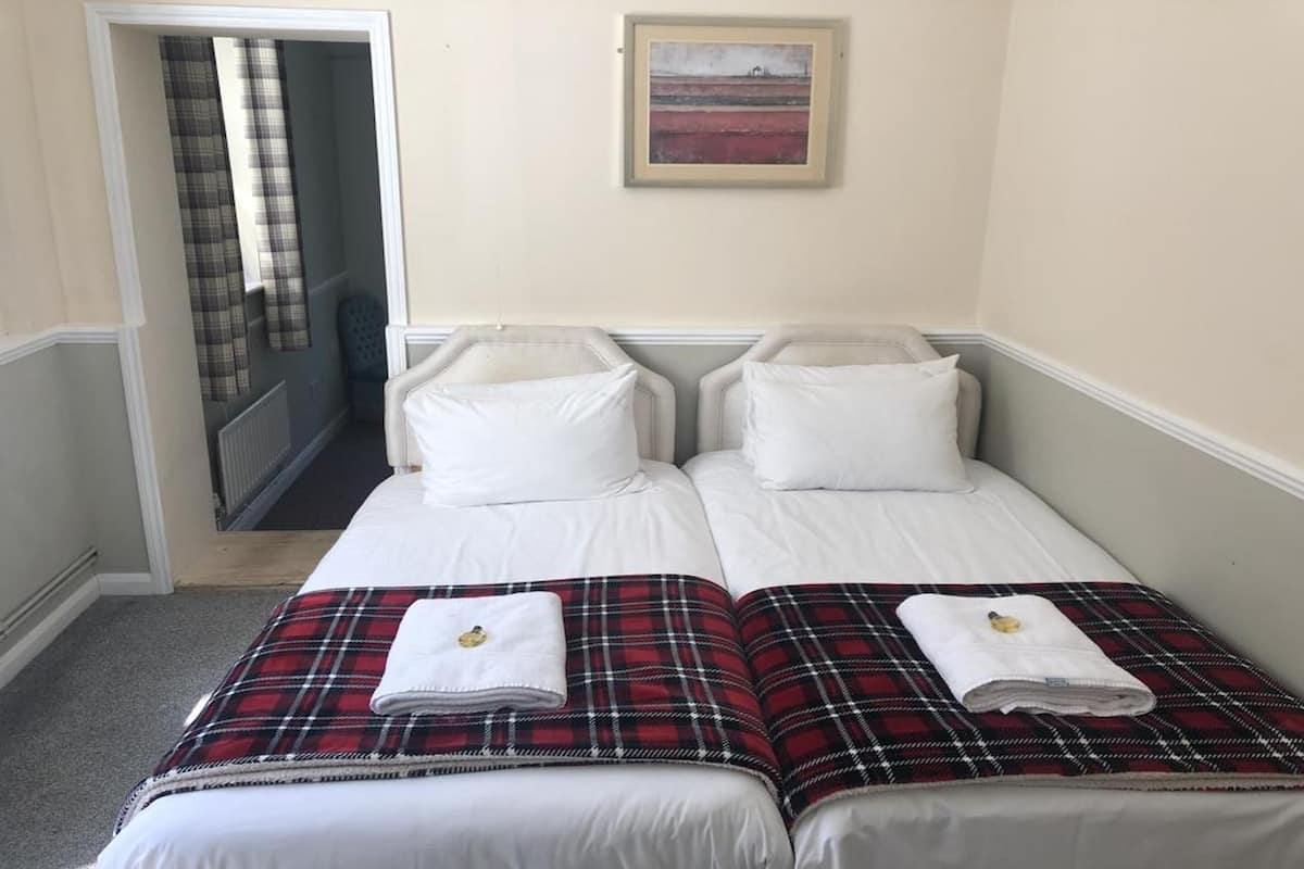 Habitación estándar con 2 camas individuales, 2 camas individuales | Escritorio, tabla de planchar con plancha, wifi gratis y ropa de cama