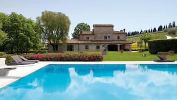 AuĂenpool, Sonnenschirme, LiegestĂŒhle