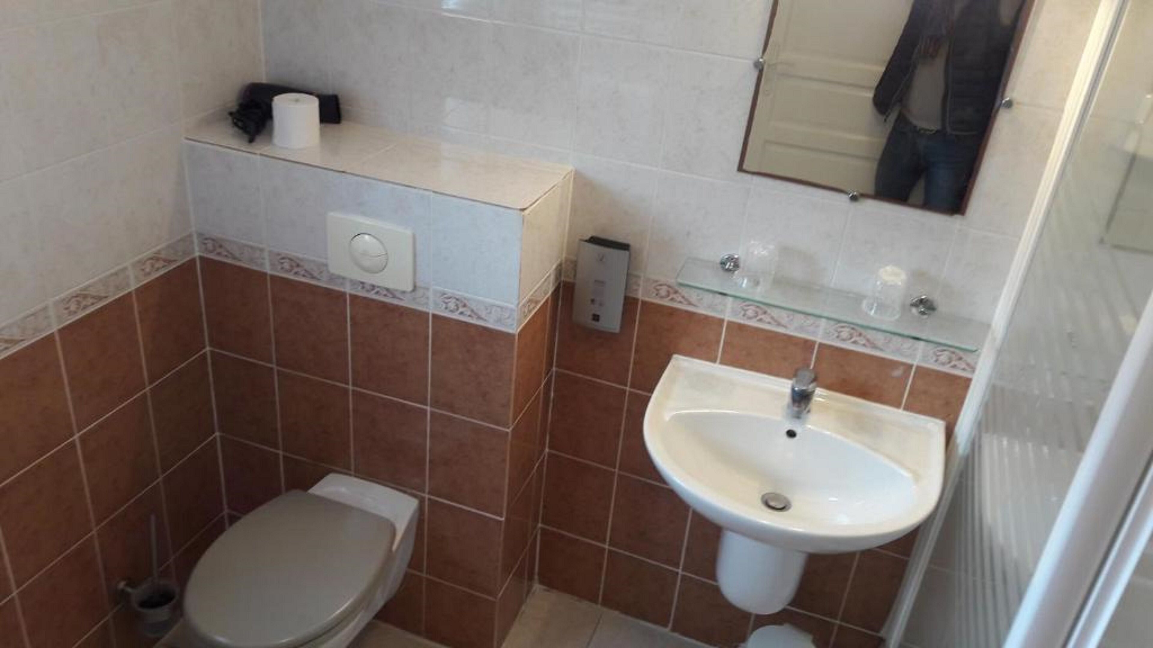 standard twin room, garden view | bathroom | shower, free toiletries, hair dryer, towels