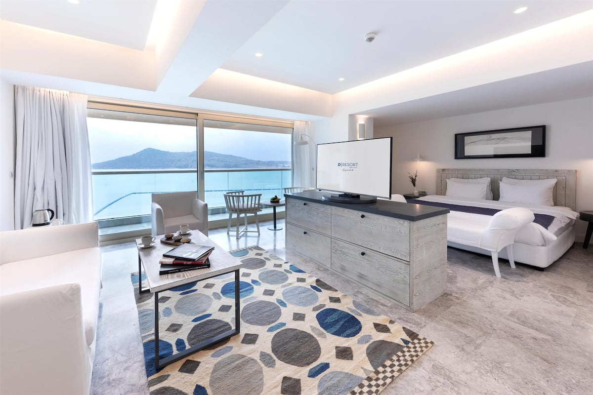 1 slaapkamer, luxe beddengoed, een minibar, een kluis op de kamer