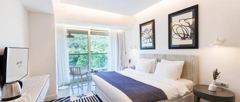 1 slaapkamer, luxe beddengoed, een minibar, een kluis op de kamer