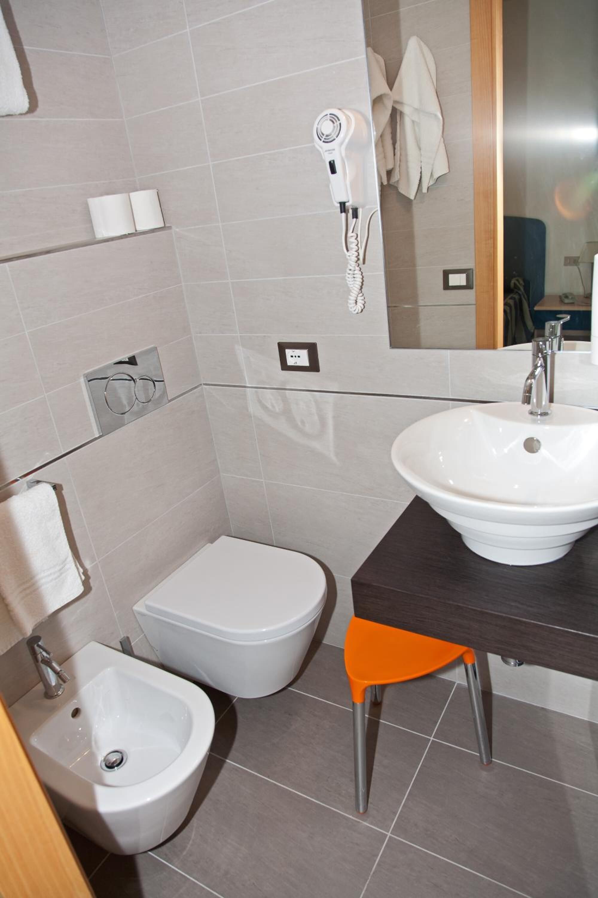 shower, free toiletries, hair dryer, slippers