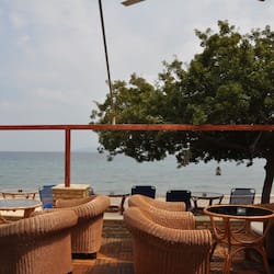 供應午餐、晚餐和早午餐,希臘料理,海灘景觀