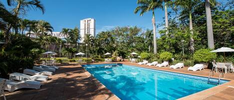 2 outdoor pools, pool umbrellas, sun loungers