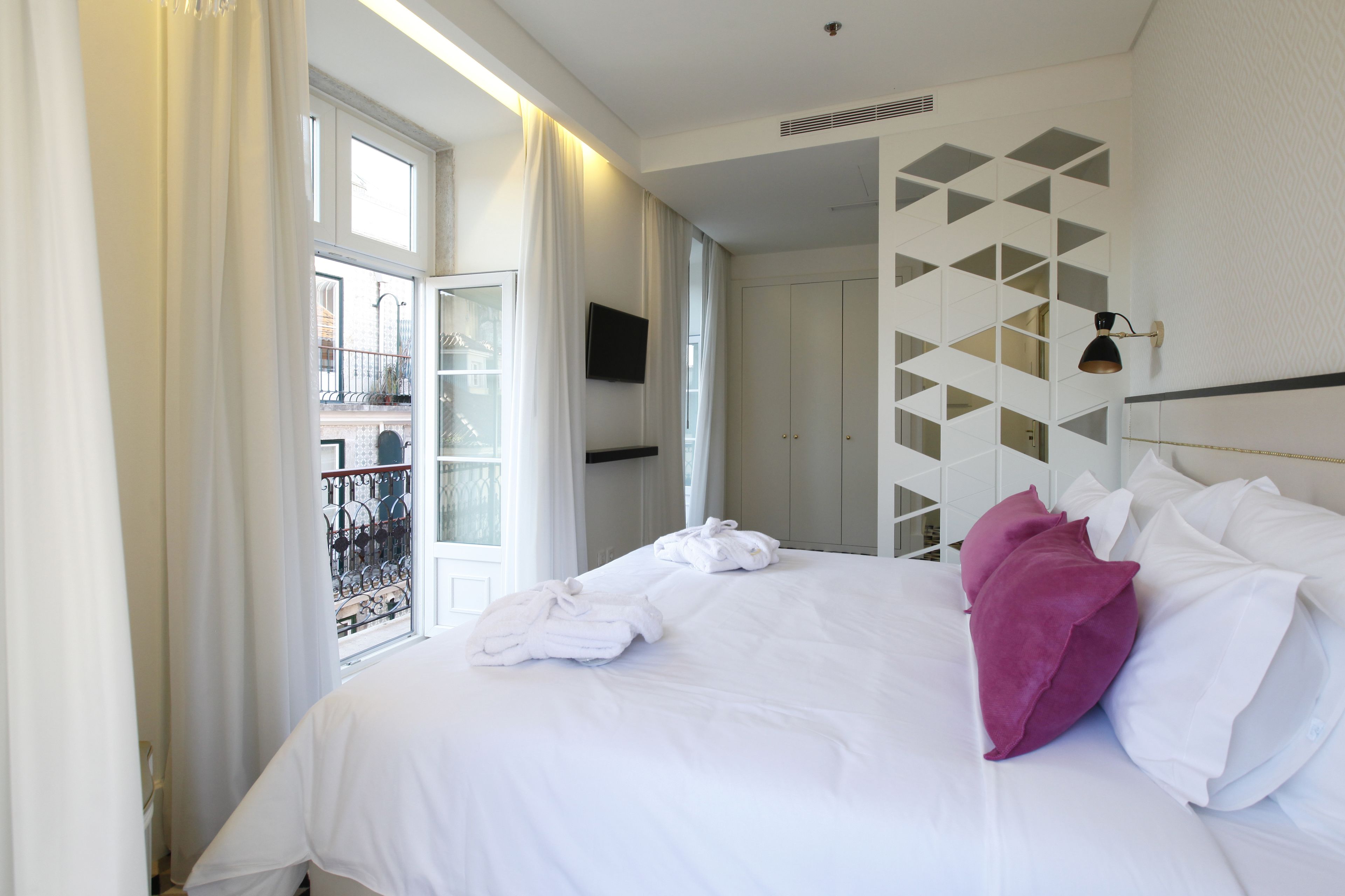superior double room (street view) | 1 bedroom, premium bedding, minibar, in-room safe