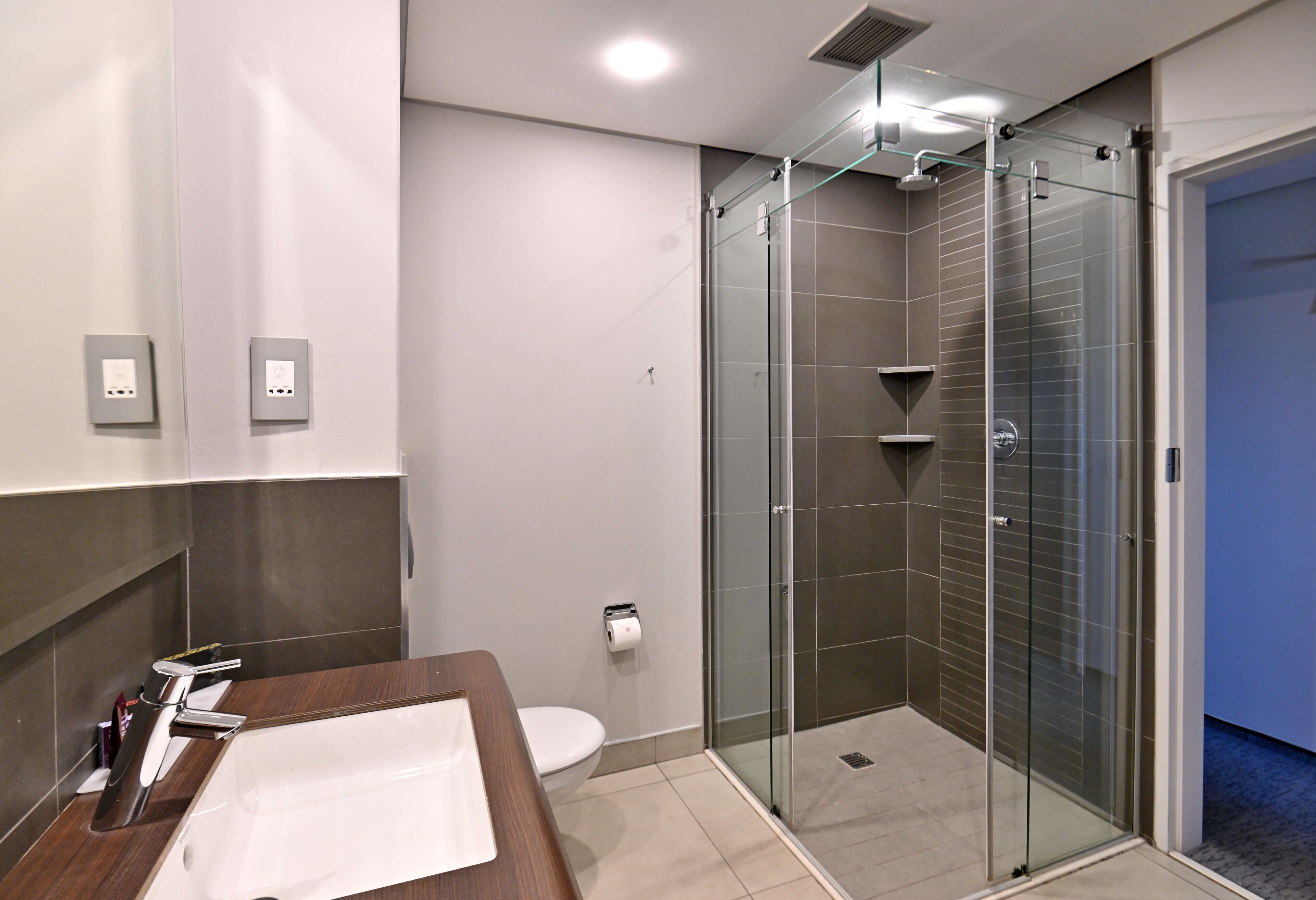 free toiletries, hair dryer, towels