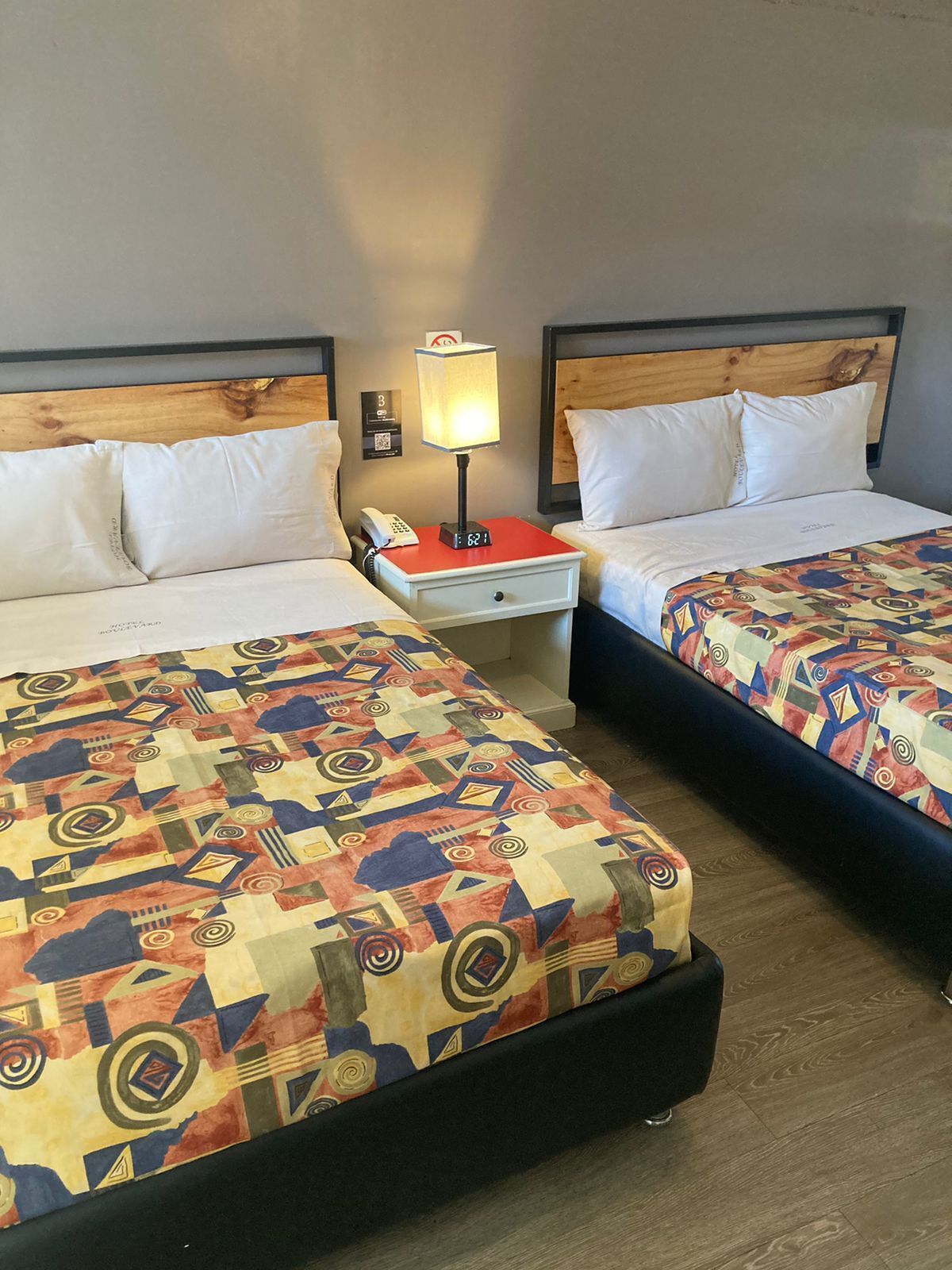 Basic Double Room, 2 Queen Beds | Desk, iron/ironing board, bed sheets, wheelchair access