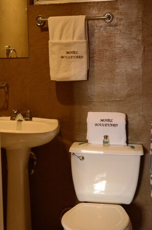 Basic Room, 1 King Bed | Bathroom | Shower, free toiletries, hair dryer, towels - Hotel Boulevard Mexicali (Mexicali)