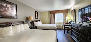 Premium bedding, desk, free WiFi, bed sheets