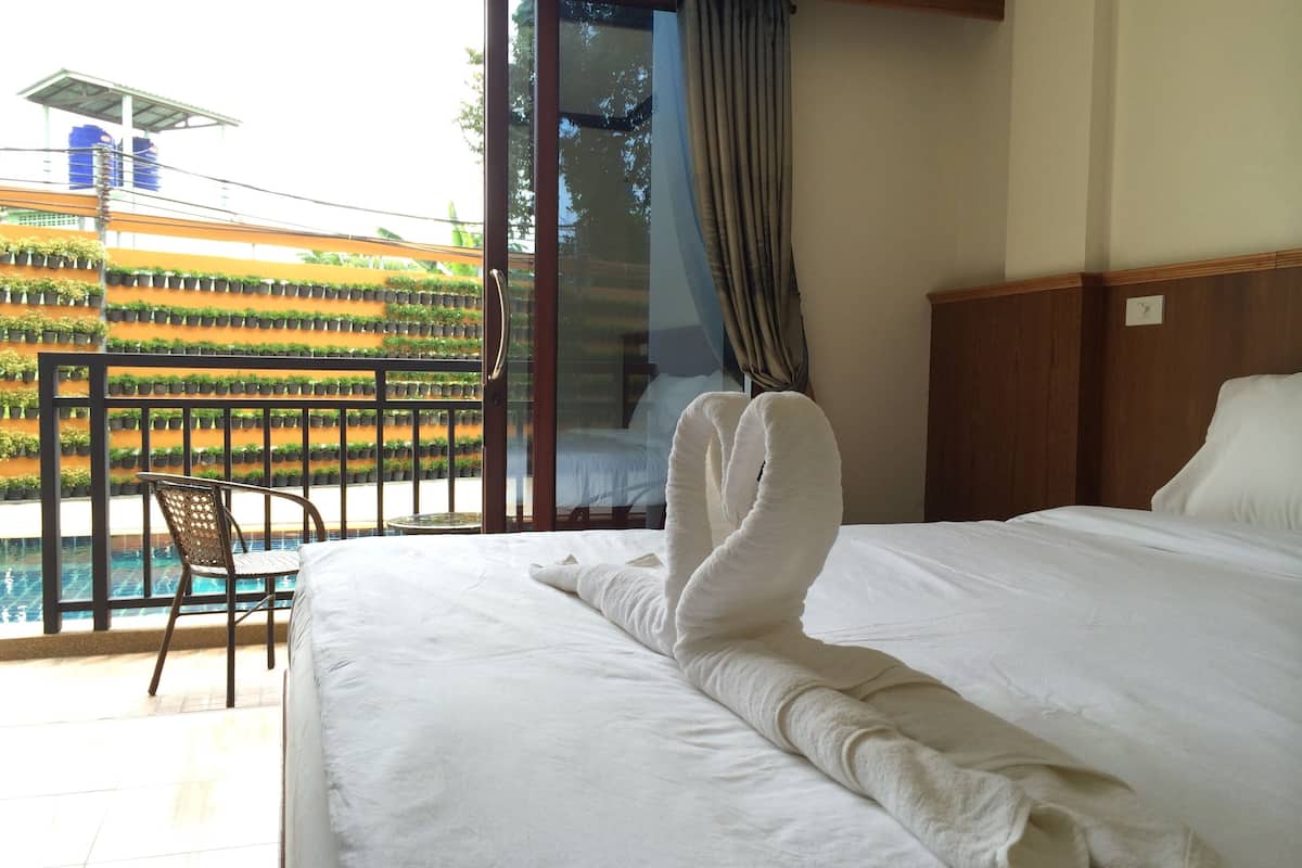 pool access room | in-room safe, desk, rollaway beds, free wifi