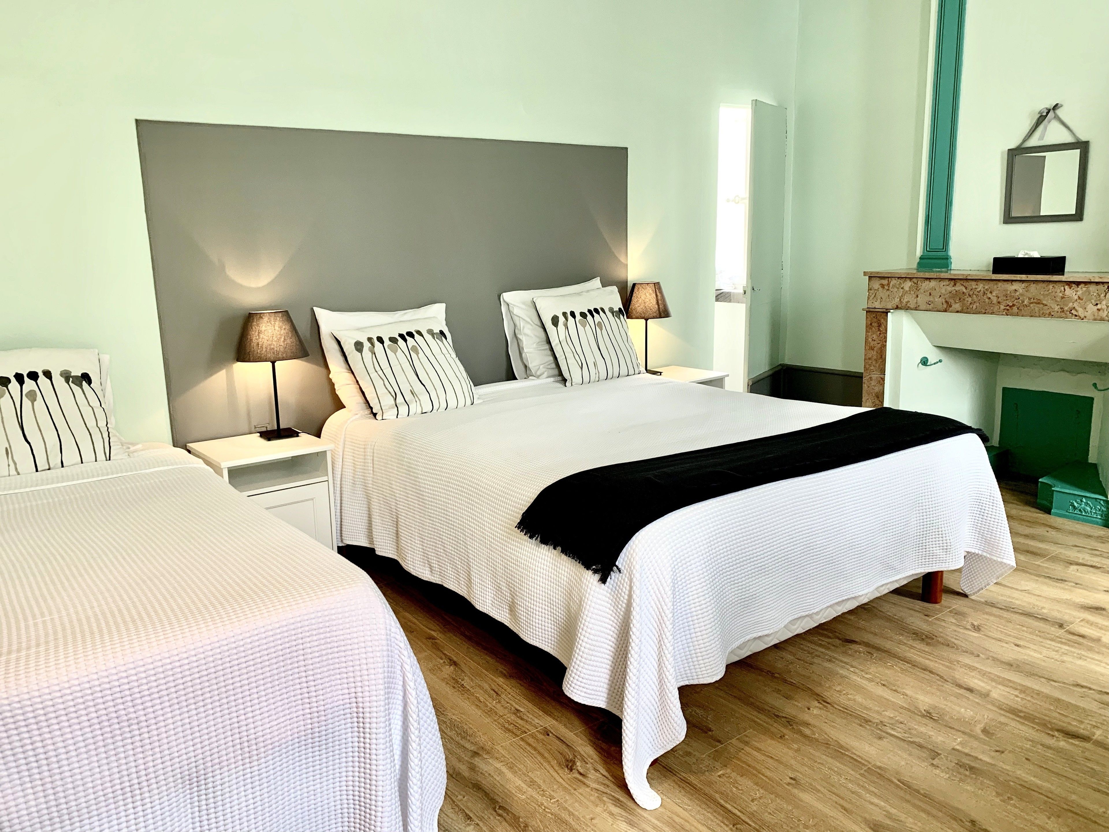 individually decorated, individually furnished, desk, laptop workspace