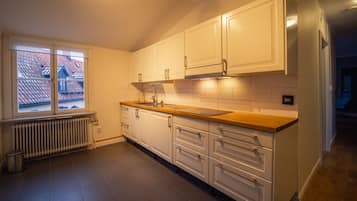 Apartment, 3 Bedrooms | Private kitchen | Fridge, microwave, stovetop, coffee/tea maker