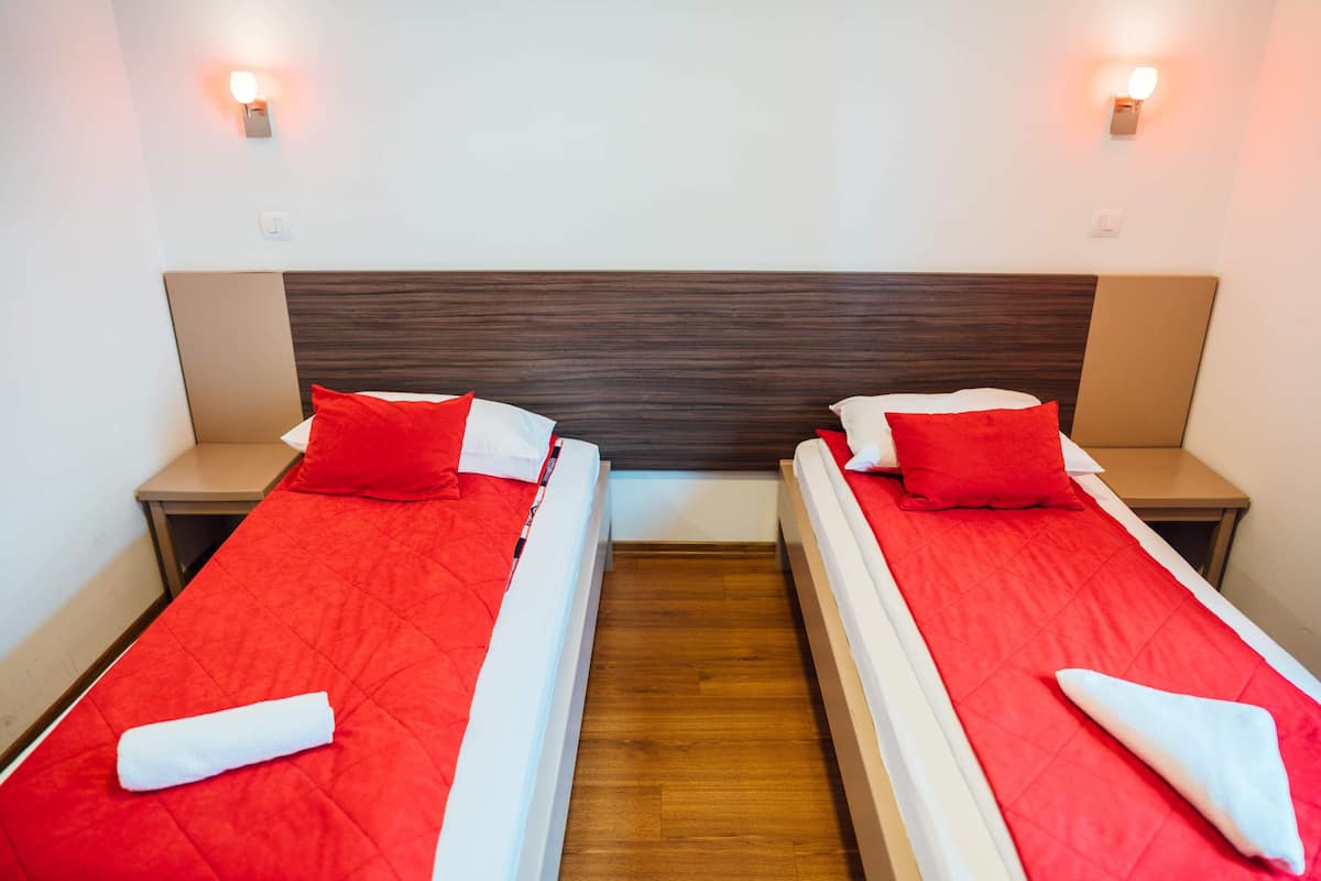 Habitación estándar con 2 camas individuales | Ropa de cama de alta calidad, escritorio, wifi gratis