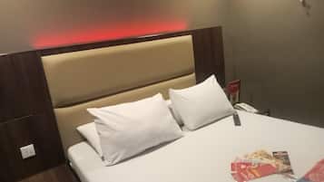 Premium bedding, memory foam beds, soundproofing, free WiFi