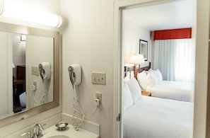 Standard Double Room, 2 Double Beds | Desk, blackout drapes, soundproofing, iron/ironing board