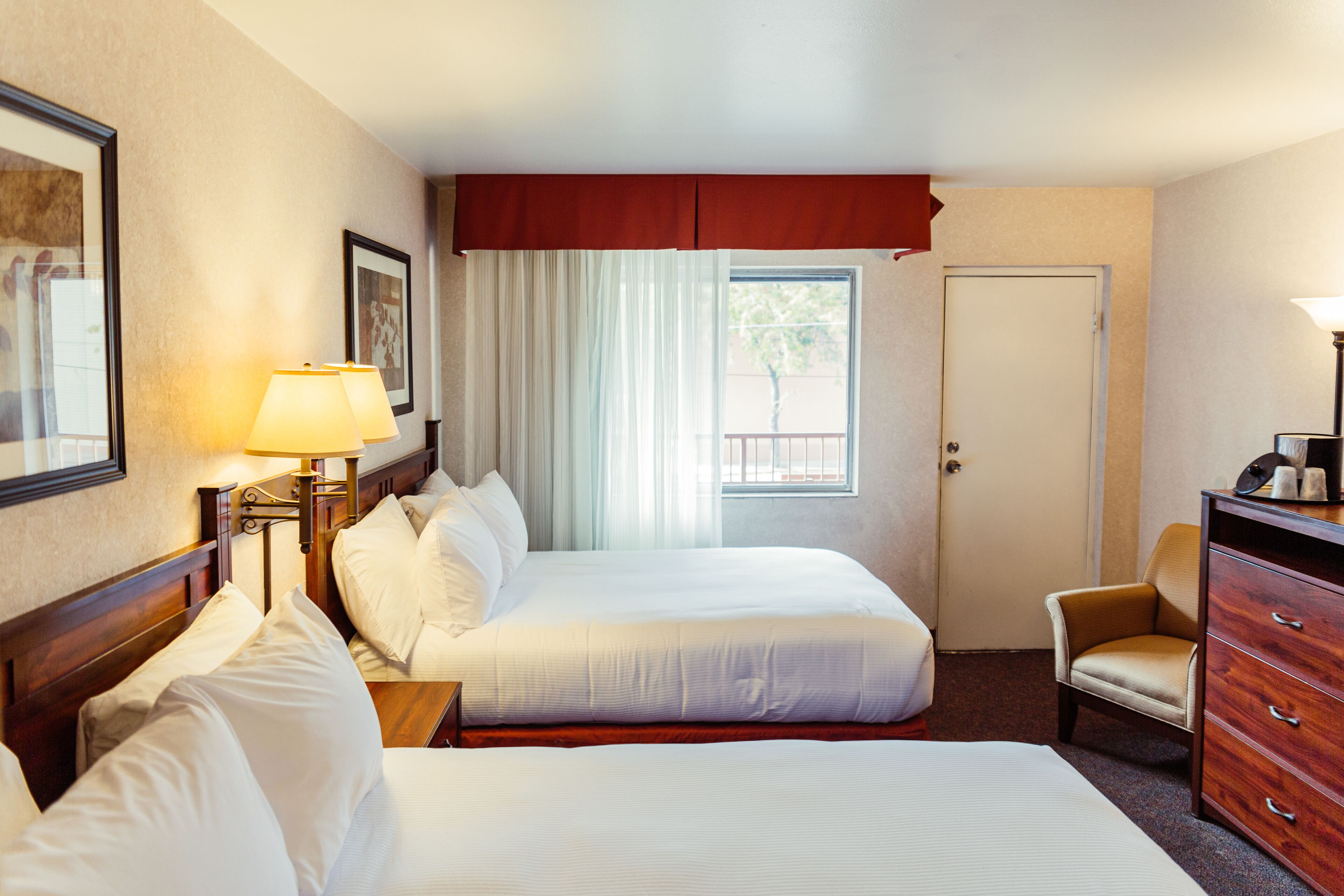 Standard Double Room, 2 Queen Beds | Desk, blackout drapes, soundproofing, iron/ironing board