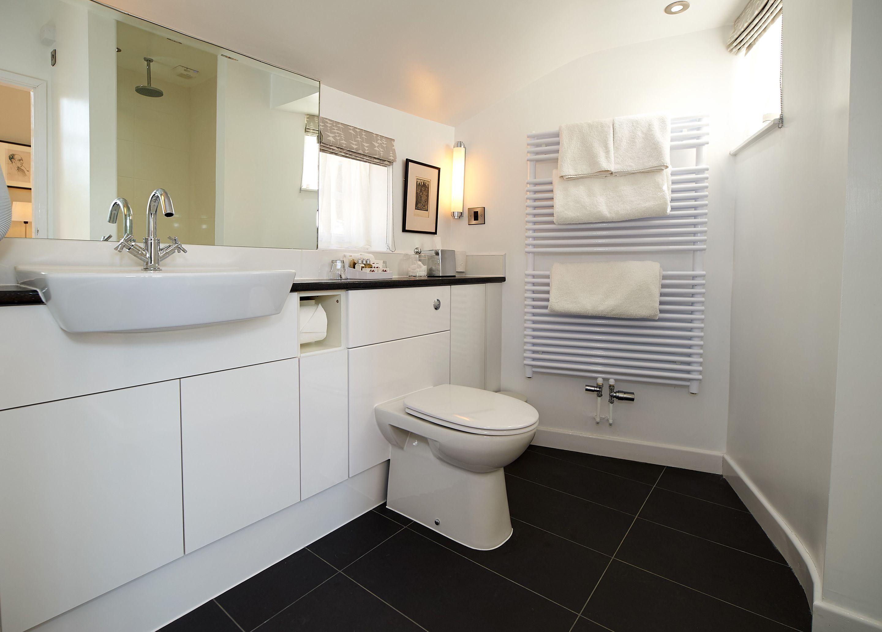 standard double or twin room (village) | bathroom | combined shower/bathtub, designer toiletries, hair dryer, towels