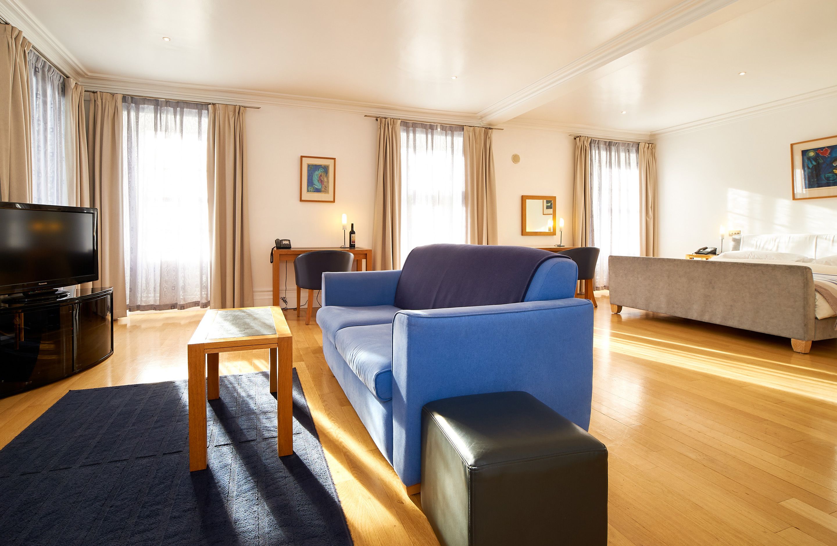 suite (in castle deudraeth) | living area | tv