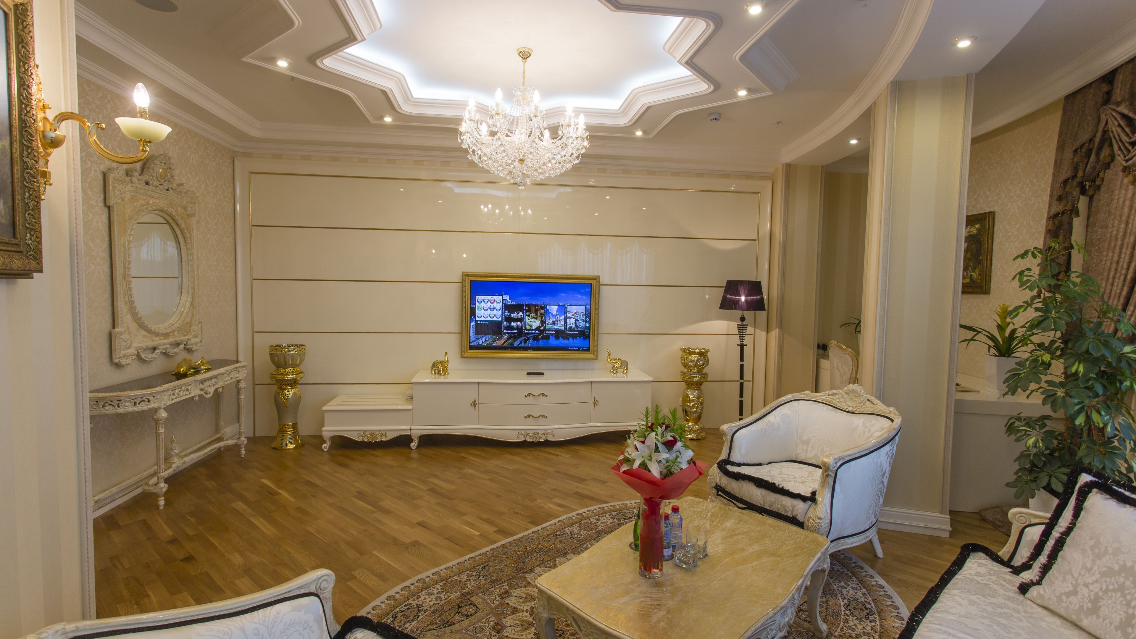 royal suite, 1 bedroom | living area | led tv
