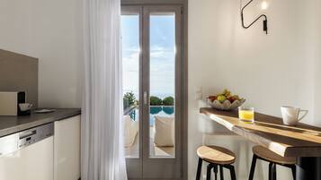 Senior Villa, Private Pool | Private kitchen | Full-size fridge, microwave, oven, stovetop