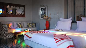 Premium bedding, individually decorated, individually furnished