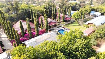 Vue depuis lâhĂ©bergement