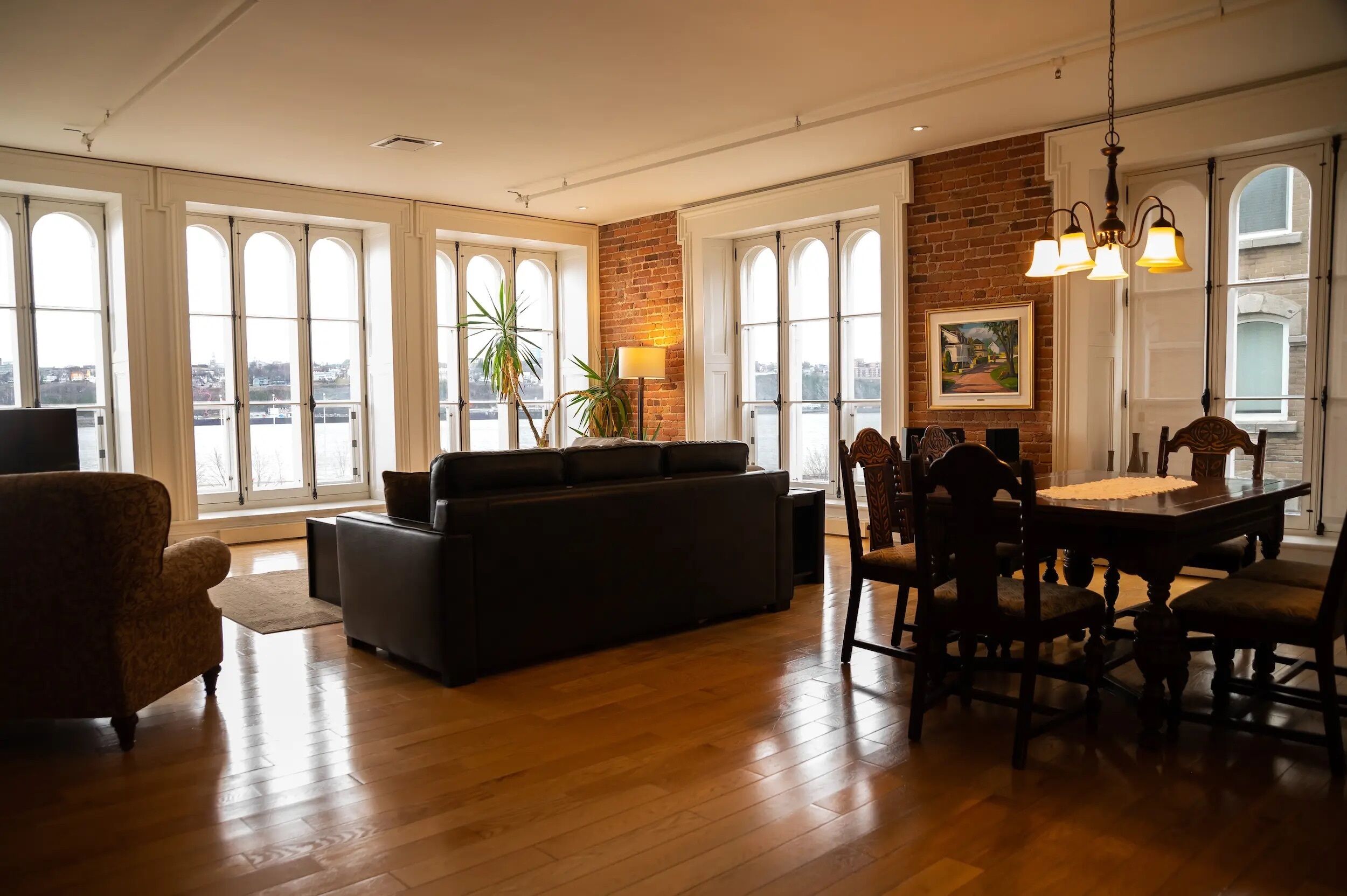 Apartment, 2 Bedrooms (Le Frontenac) | Living area | Flat-screen TV, DVD player