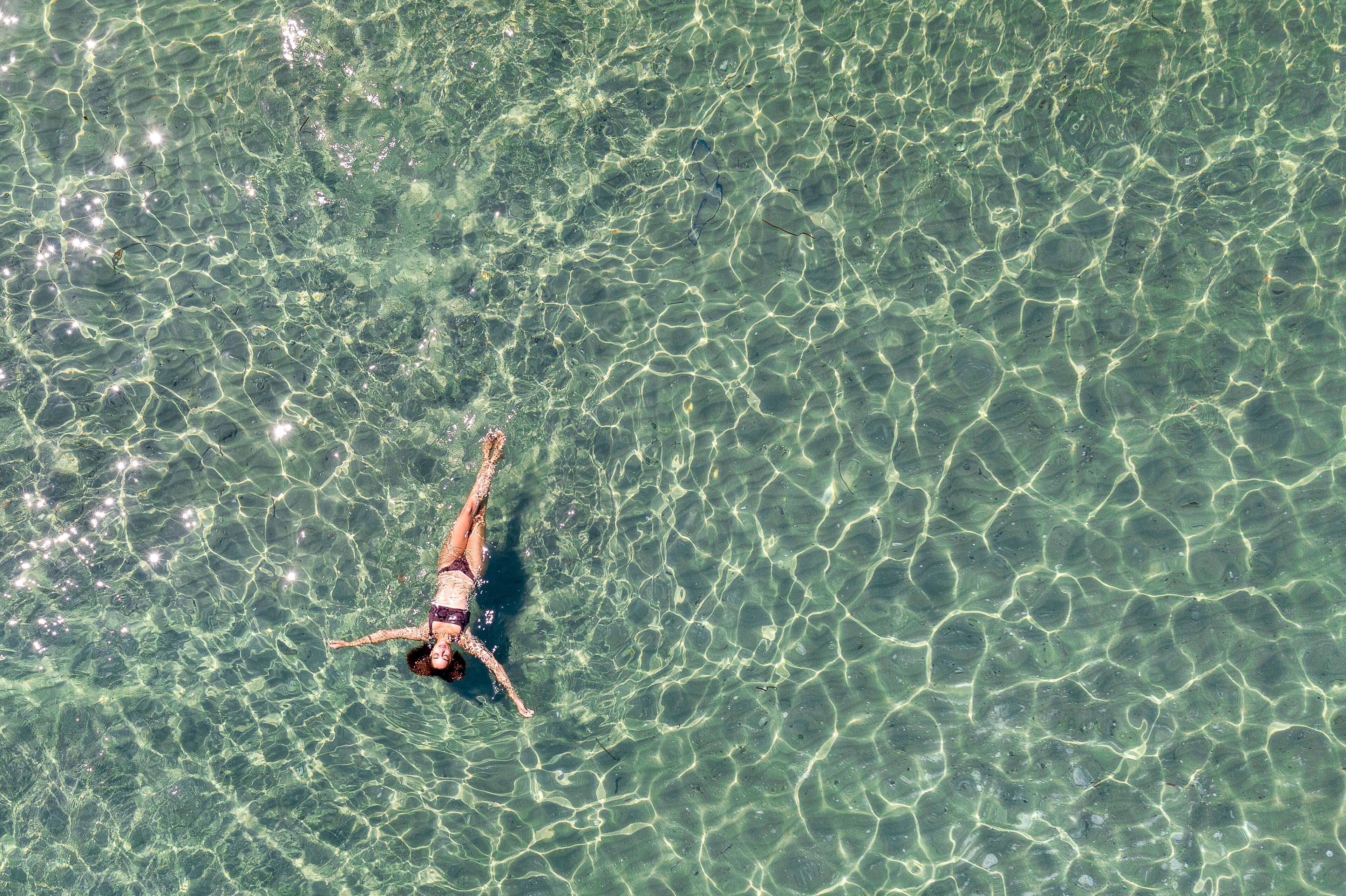 seasonal outdoor pool, pool umbrellas, pool loungers