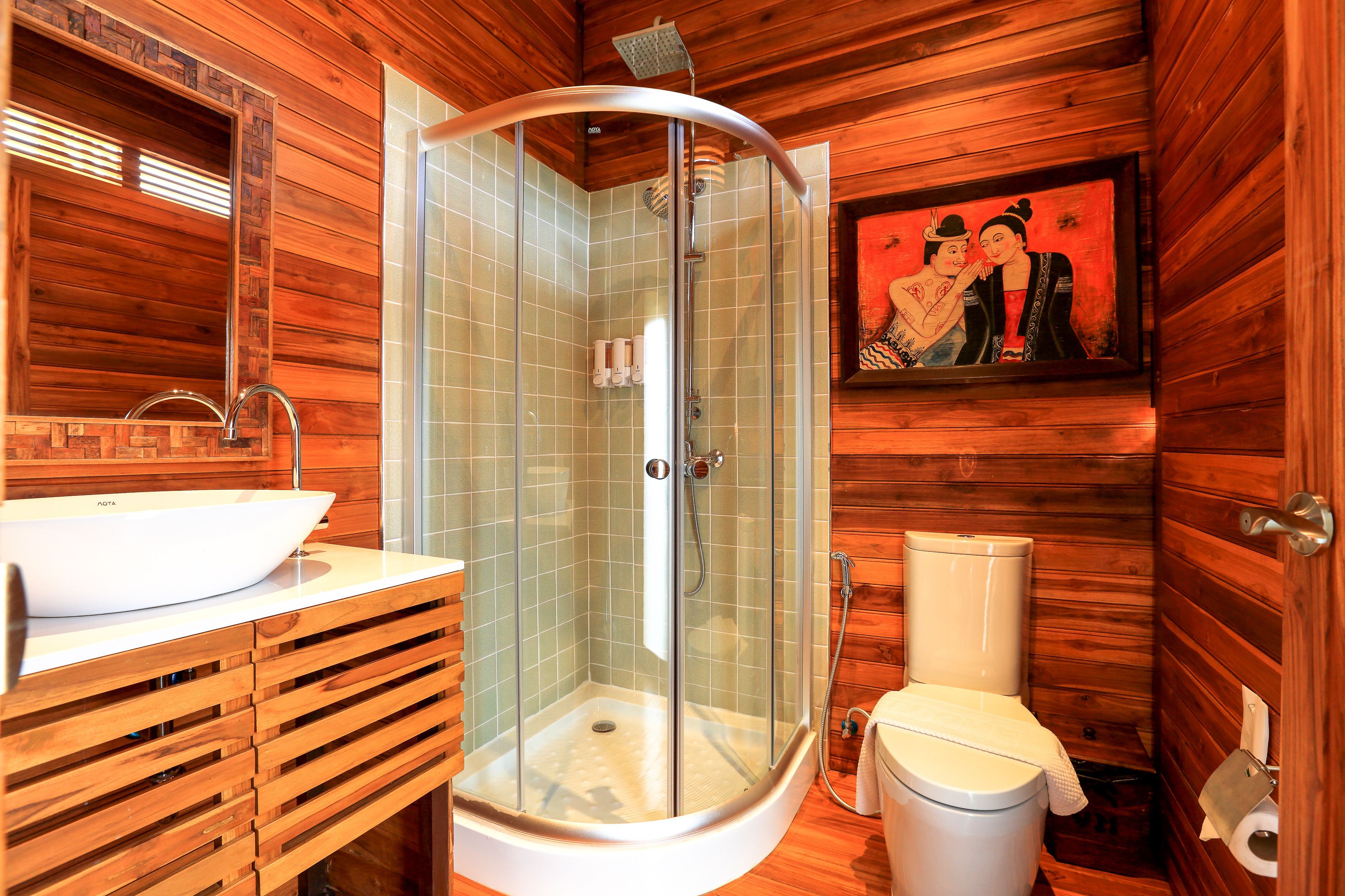 superior garden resort | bathroom | shower, rainfall showerhead, free toiletries, hair dryer