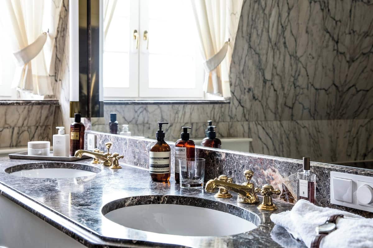 free toiletries, hair dryer, bathrobes, slippers