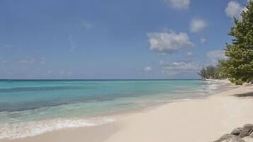 Private beach, white sand