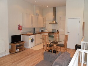 Een flatscreentelevisie