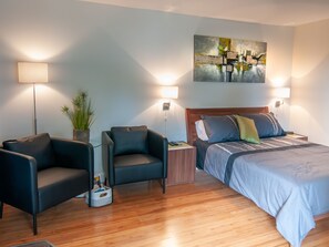 Monolocale, 1 letto queen | Una scrivania, insonorizzazione, ferro/asse da stiro, Wi-Fi gratuito