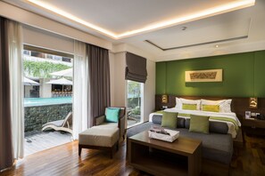 Junior Suite Pool View | Soundproofing, iron/ironing board, free WiFi, bed sheets - d’primahotel Petitenget Seminyak (Seminyak)