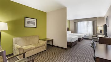 Pillowtop beds, blackout drapes, iron/ironing board, free WiFi