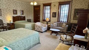 Outpatient, 2 Queen Beds (First Floor) | Individually decorated, iron/ironing board, free WiFi, bed sheets