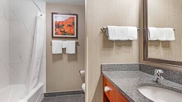 Hair dryer, towels