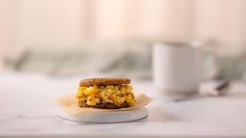 Free daily buffet breakfast