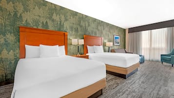 Desk, blackout curtains, iron/ironing board, free cots/infant beds