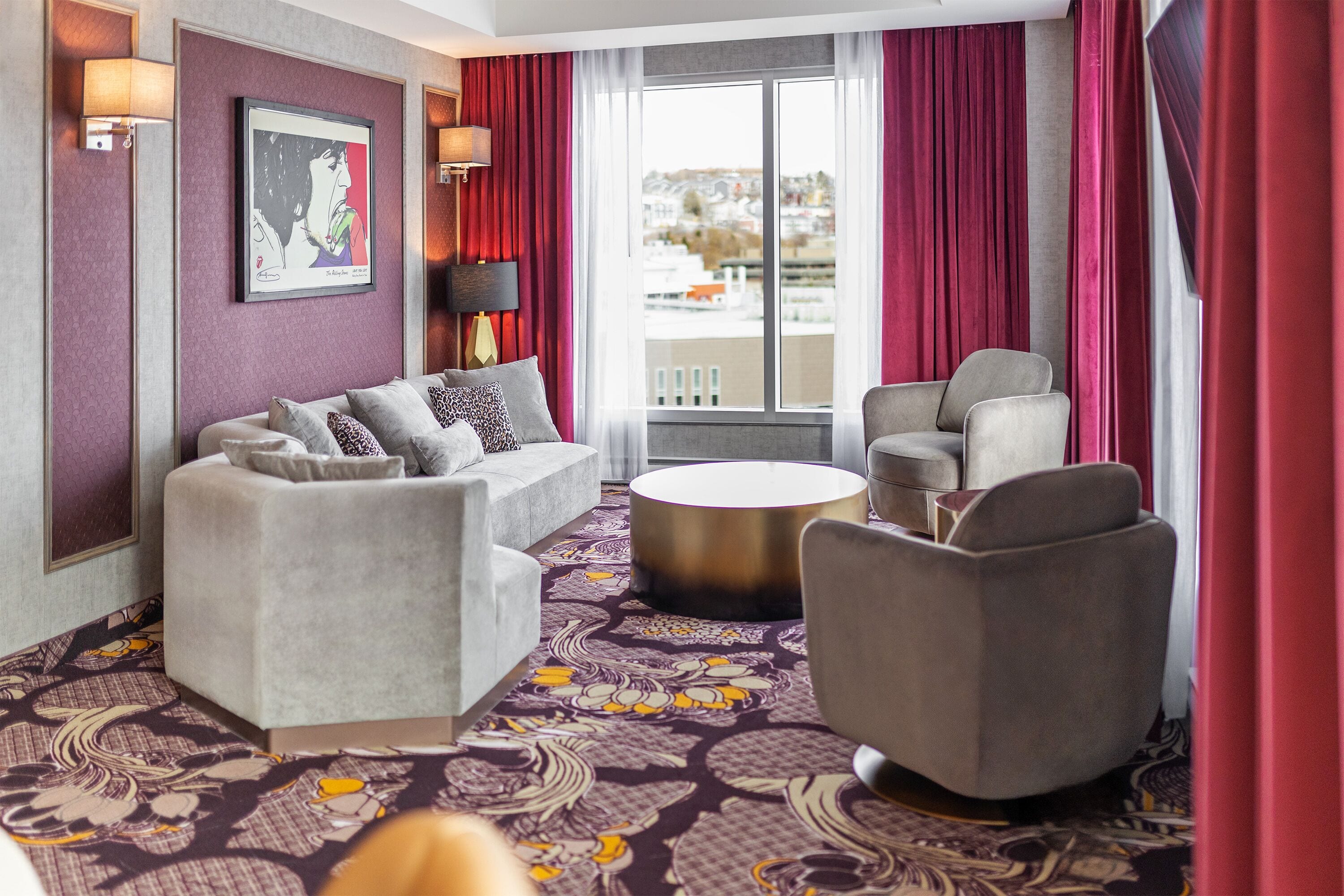 Deluxe Suite, 1 King Bed, City View | Living area | 42-inch LCD TV with digital channels, TV, MP3 dock