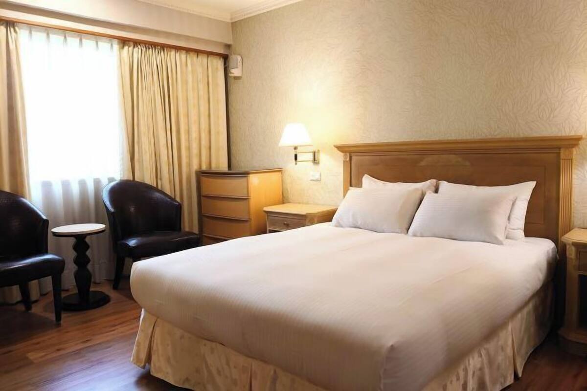 Desk, blackout drapes, rollaway beds (surcharge), WiFi (free)