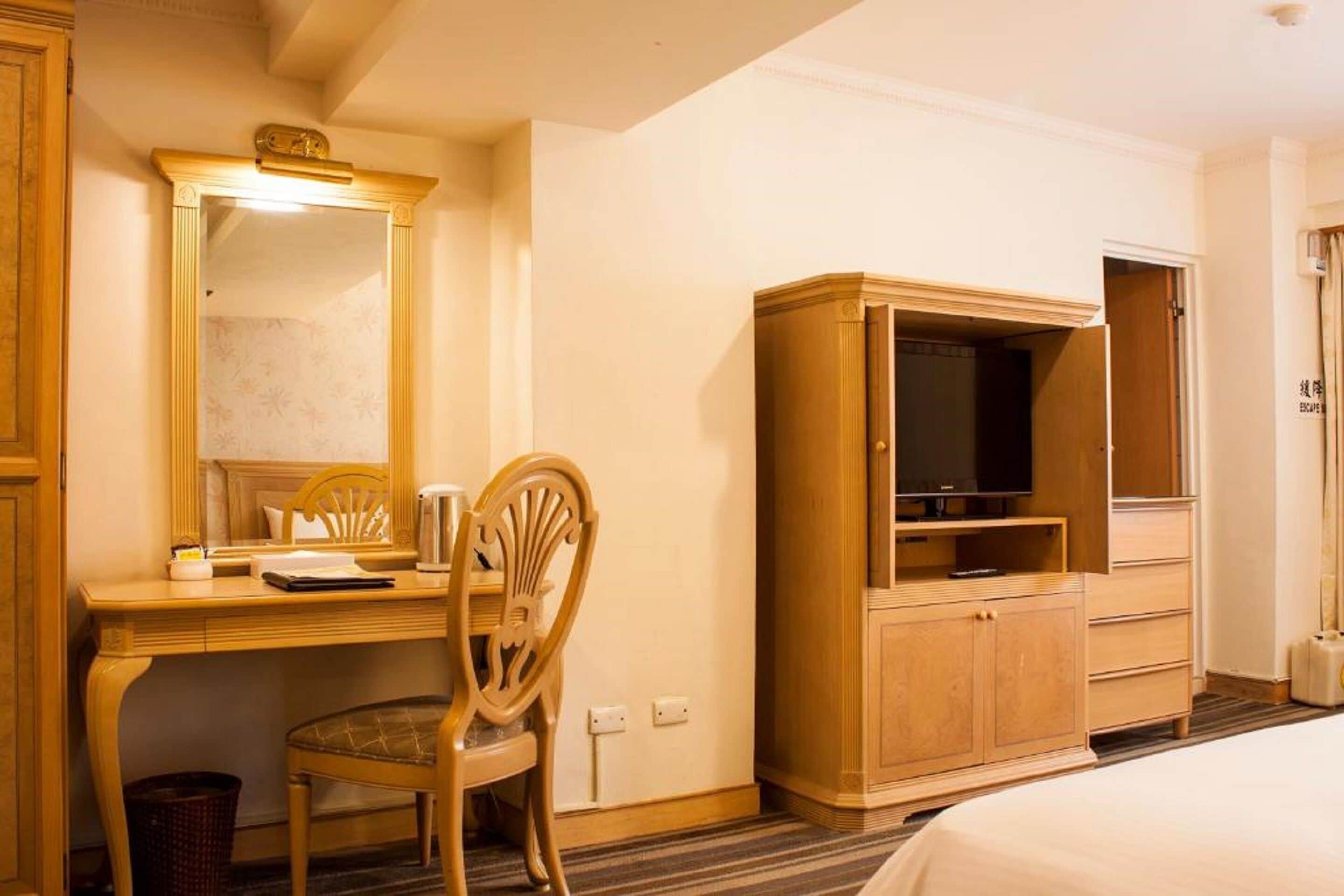 desk, blackout curtains, rollaway beds, free wifi