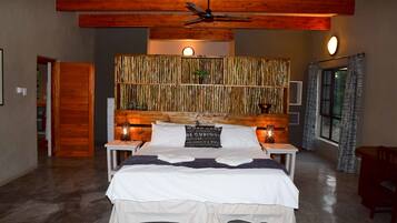Luxury Villa, 2 Bedrooms, Garden View, Garden Area | 2 bedrooms, in-room safe, desk, iron/ironing board