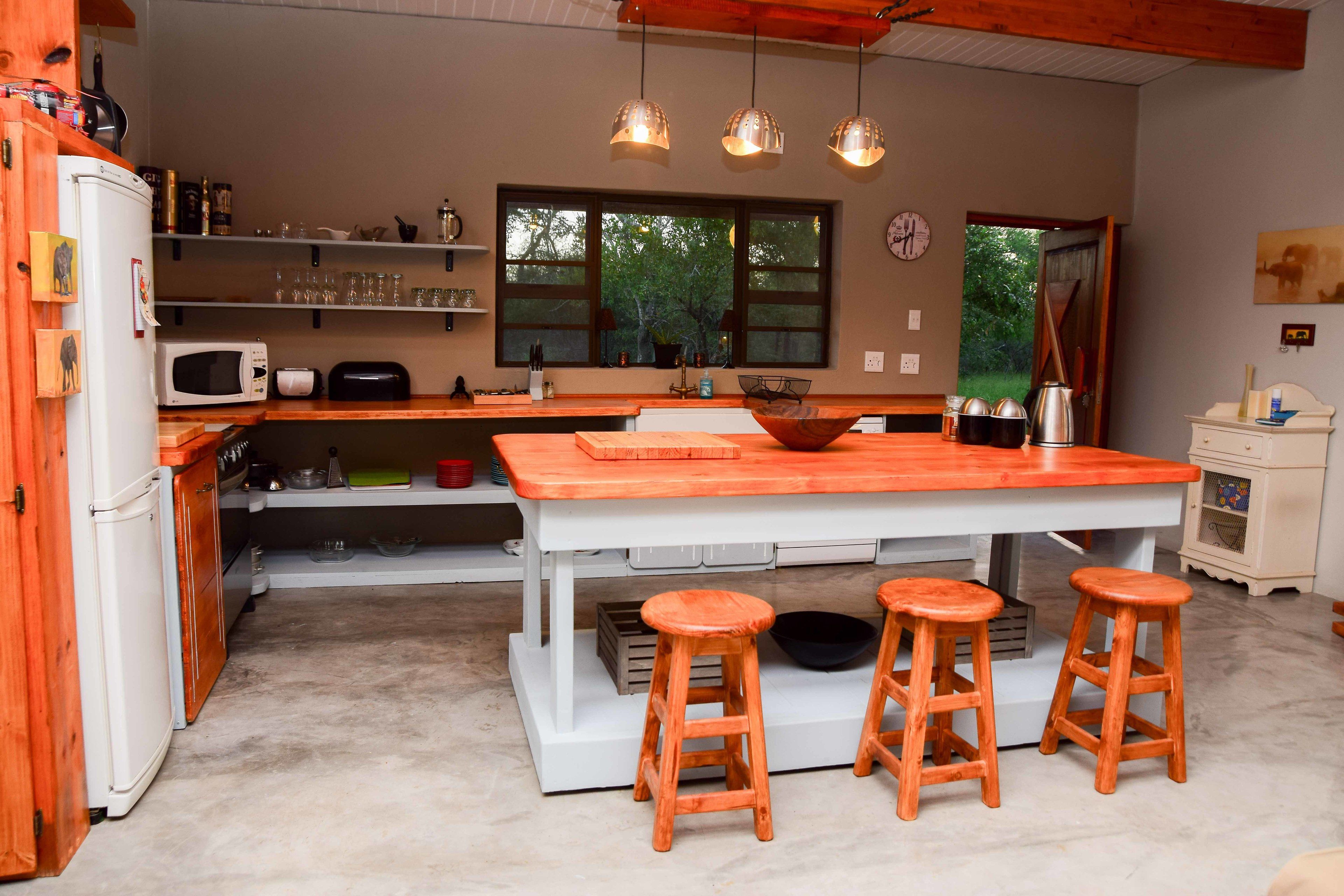 Luxury Villa, 2 Bedrooms, Garden View, Garden Area | Private kitchen | Full-size fridge, microwave, oven, stovetop