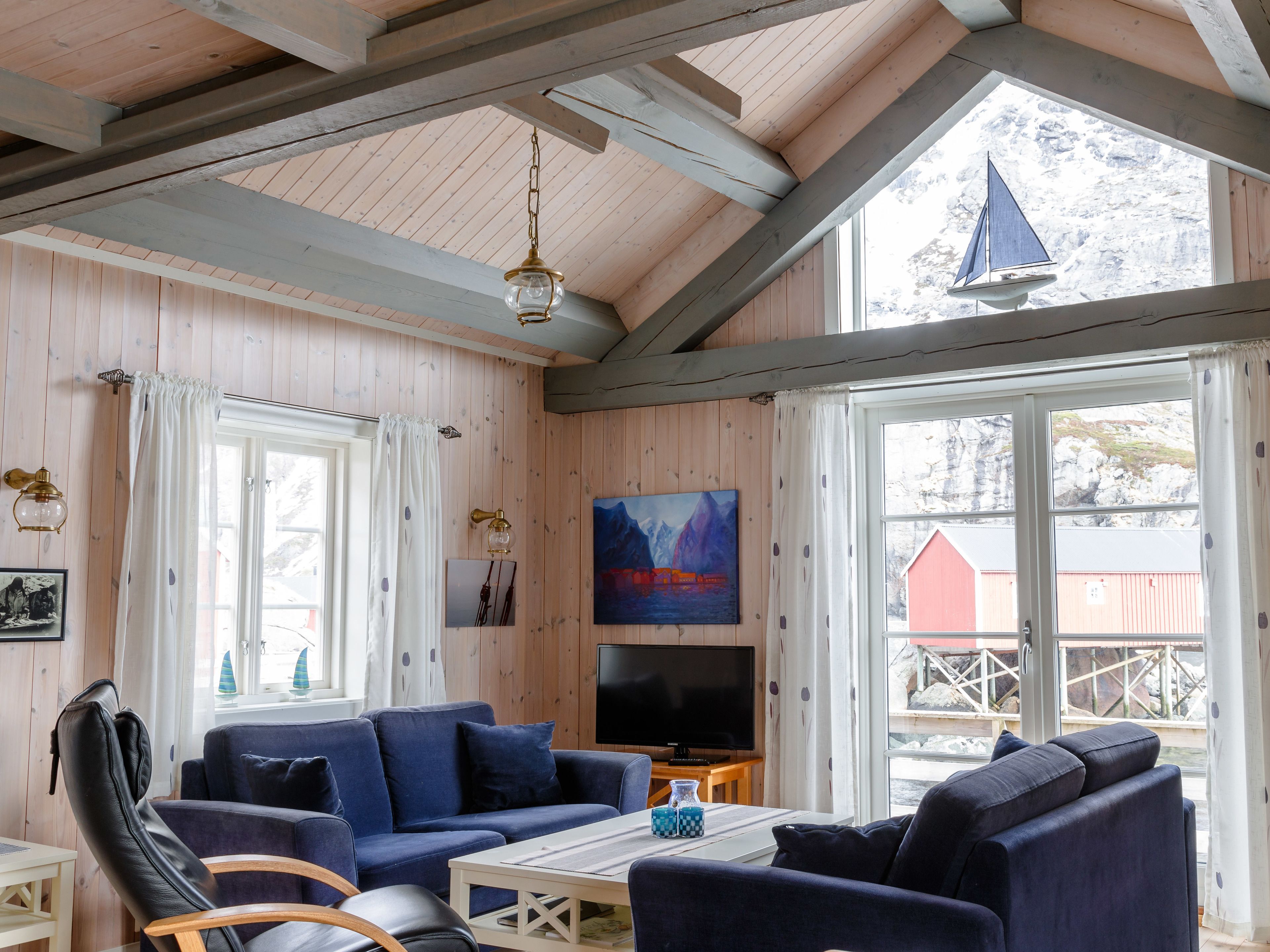 Hytte – superior, 2 soverom, kjøkken, ved havkanten | Oppholdsrom