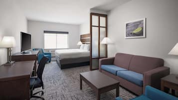 Suite, 1 King Bed, Non Smoking (Shower Only;with Sofabed) | Pillow-top beds, desk, laptop workspace, blackout curtains
