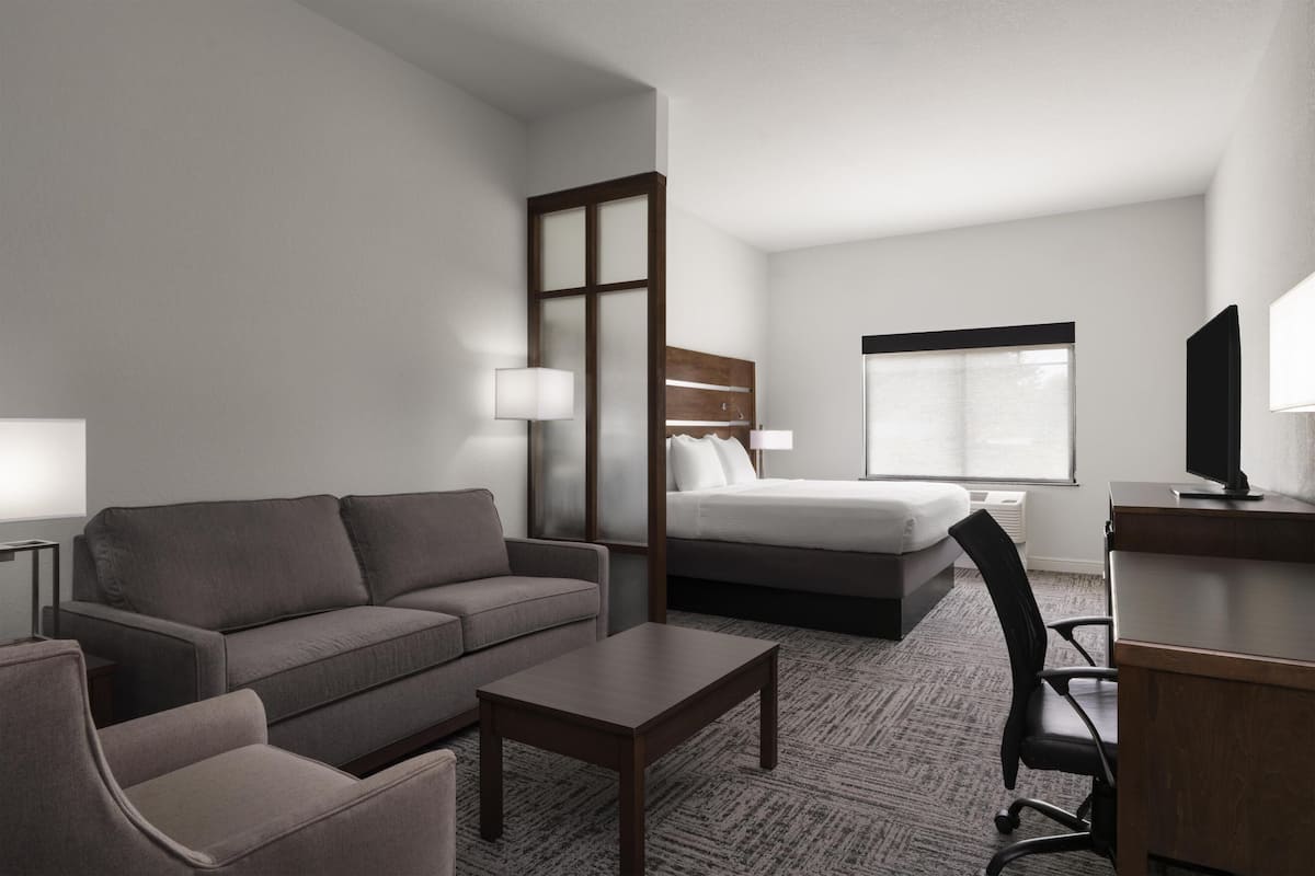 Suite, 1 King Bed, Non Smoking (with Sofabed) | Pillowtop beds, desk, laptop workspace, blackout drapes