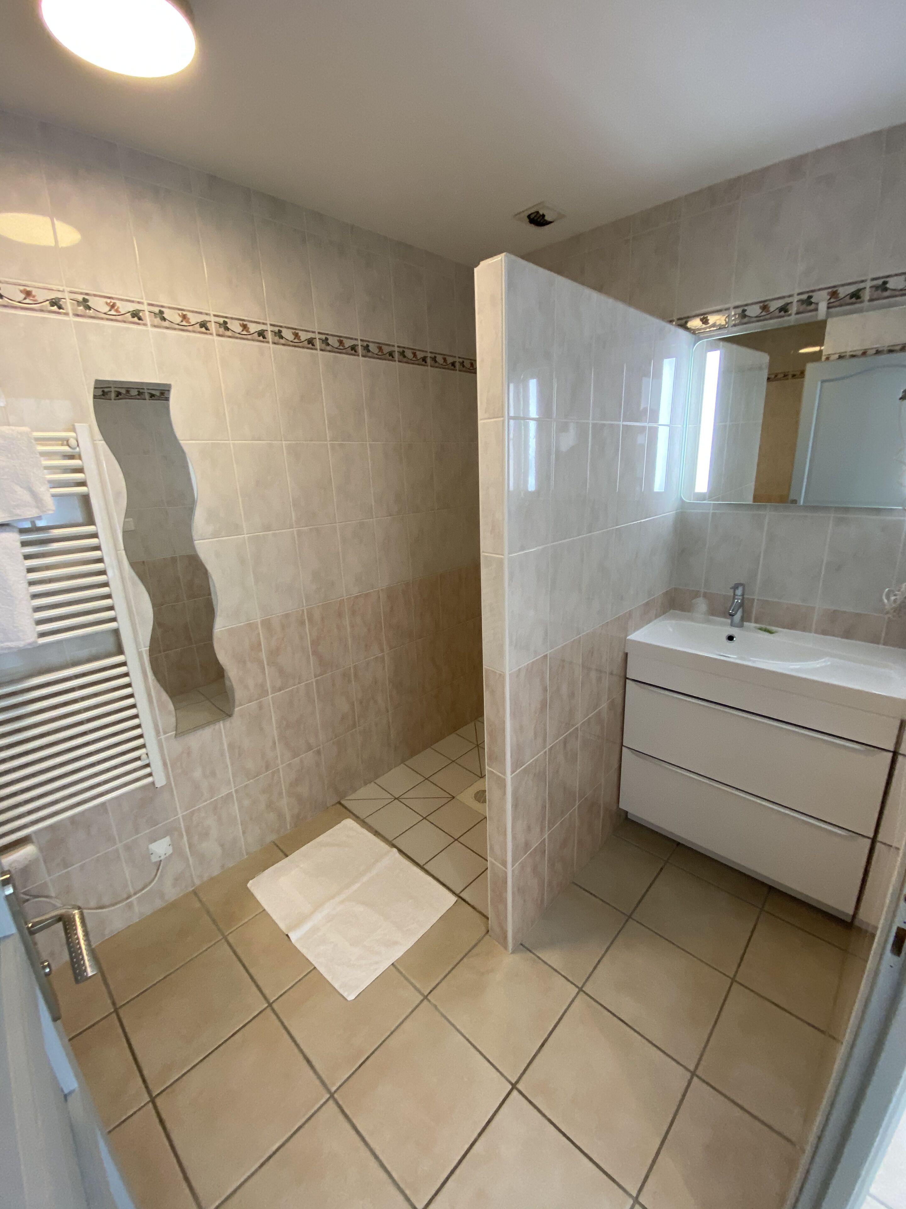 free toiletries, hair dryer, towels