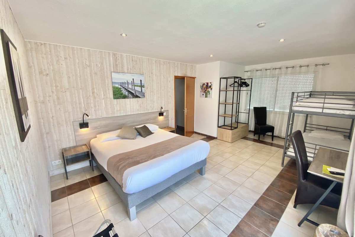 comfort quadruple room | in-room safe, desk, soundproofing, iron/ironing board